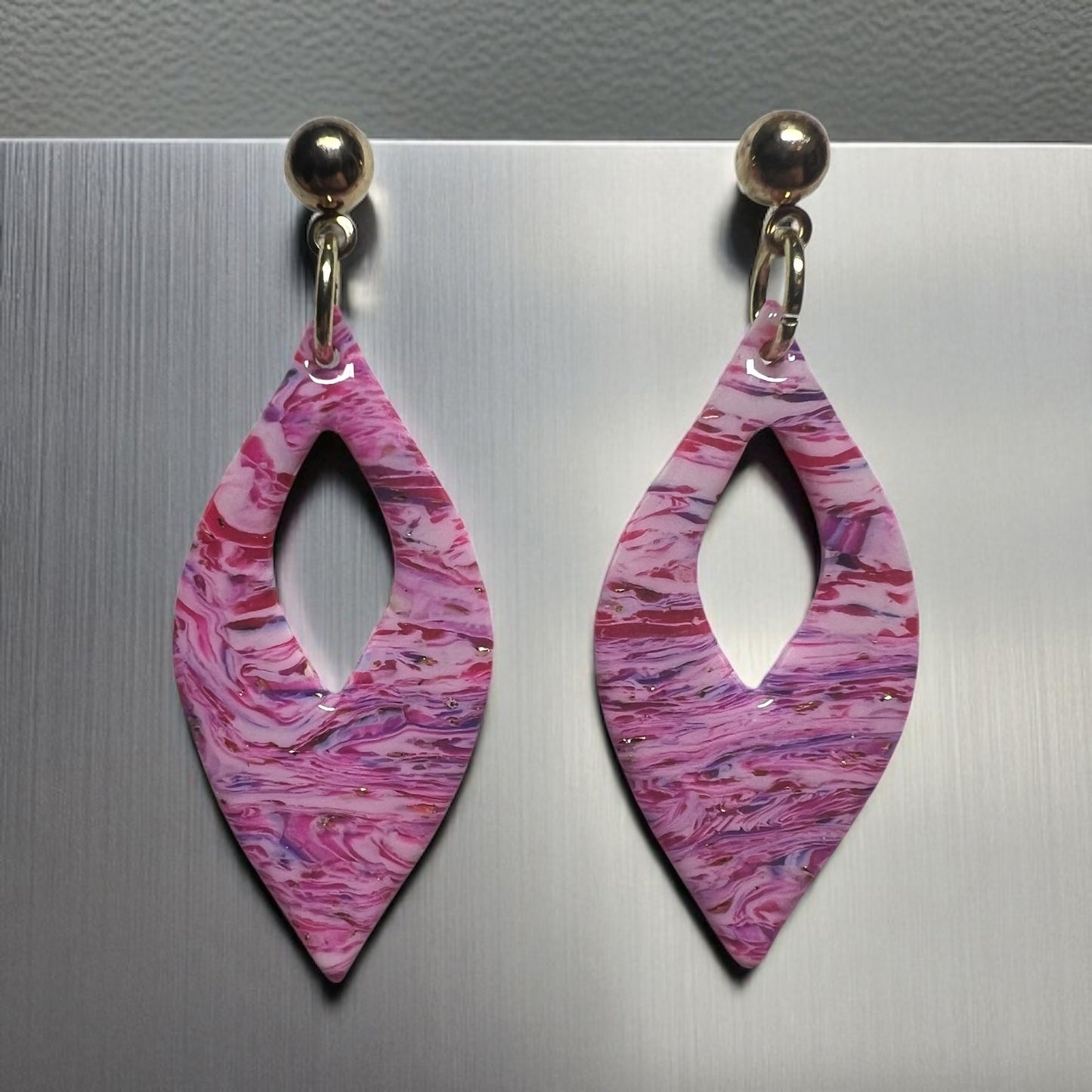 Pink & Purple Pointed Ovals