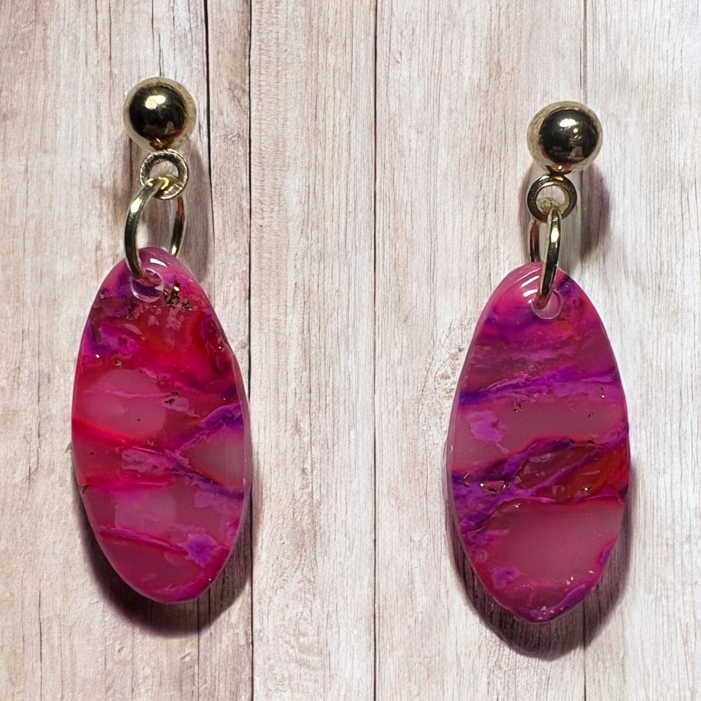 Pink Faux Stone Ovals
