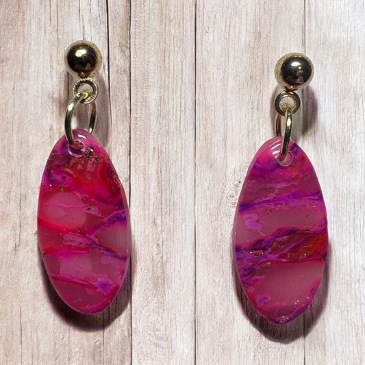Pink Faux Stone Ovals