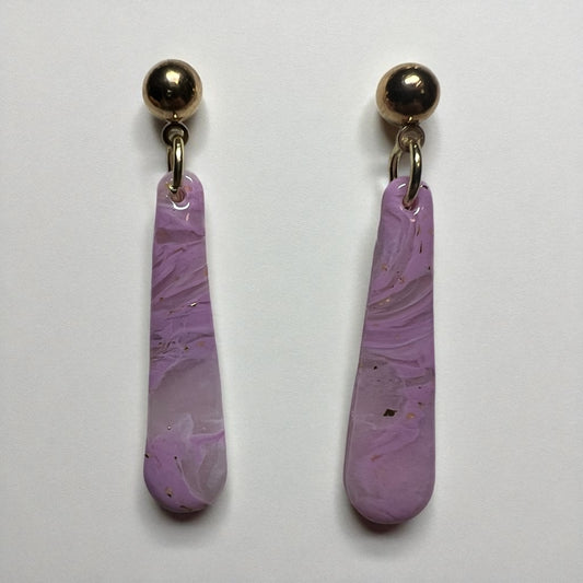 Lavender Faux Marble Dangles
