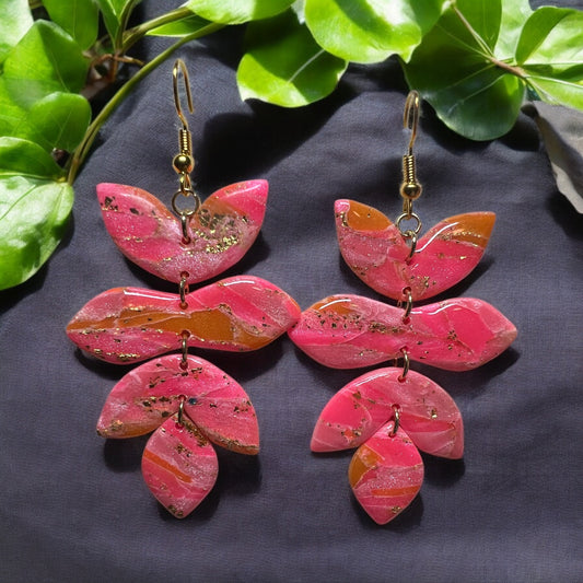 Peach & Pink Layered Dangles