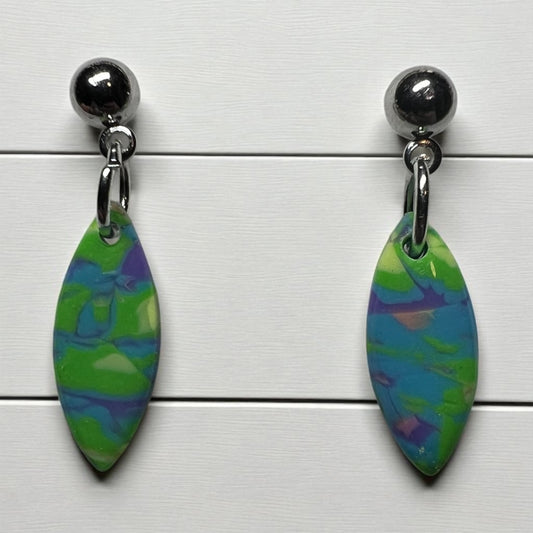 Blue & Green Pointed Ovals