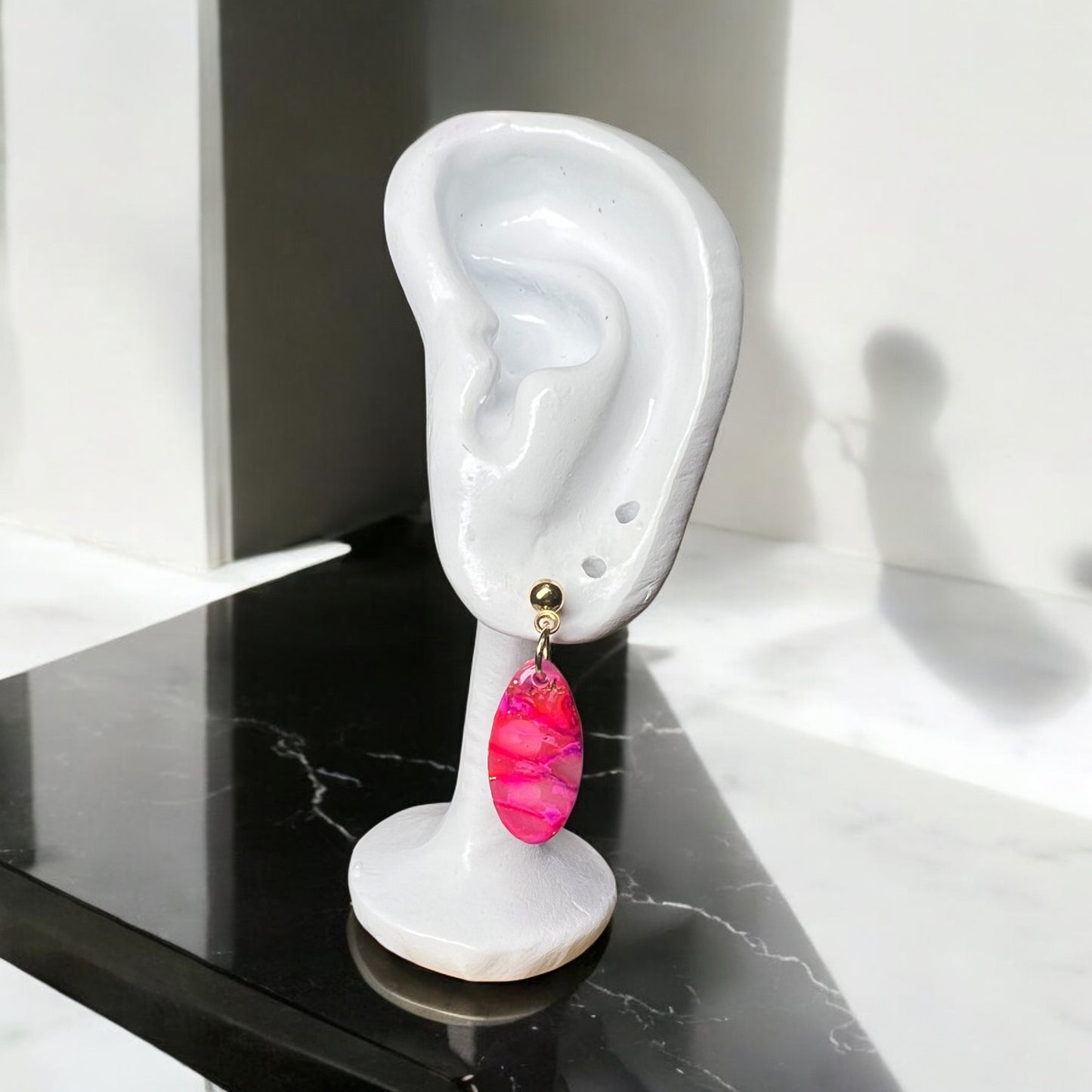 Pink Faux Stone Ovals