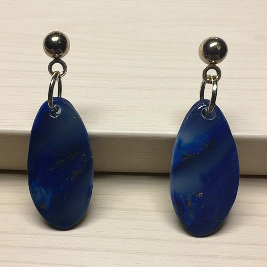 Blue Faux Stone Ovals