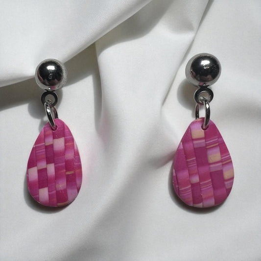 Pink & Yellow Checkered Peardrops