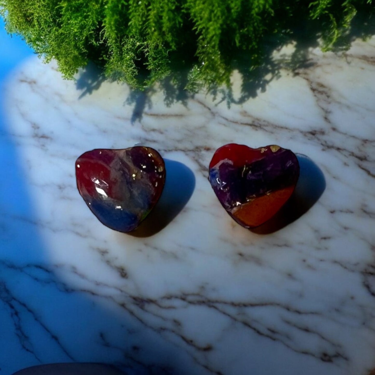 Colorful Heart Studs