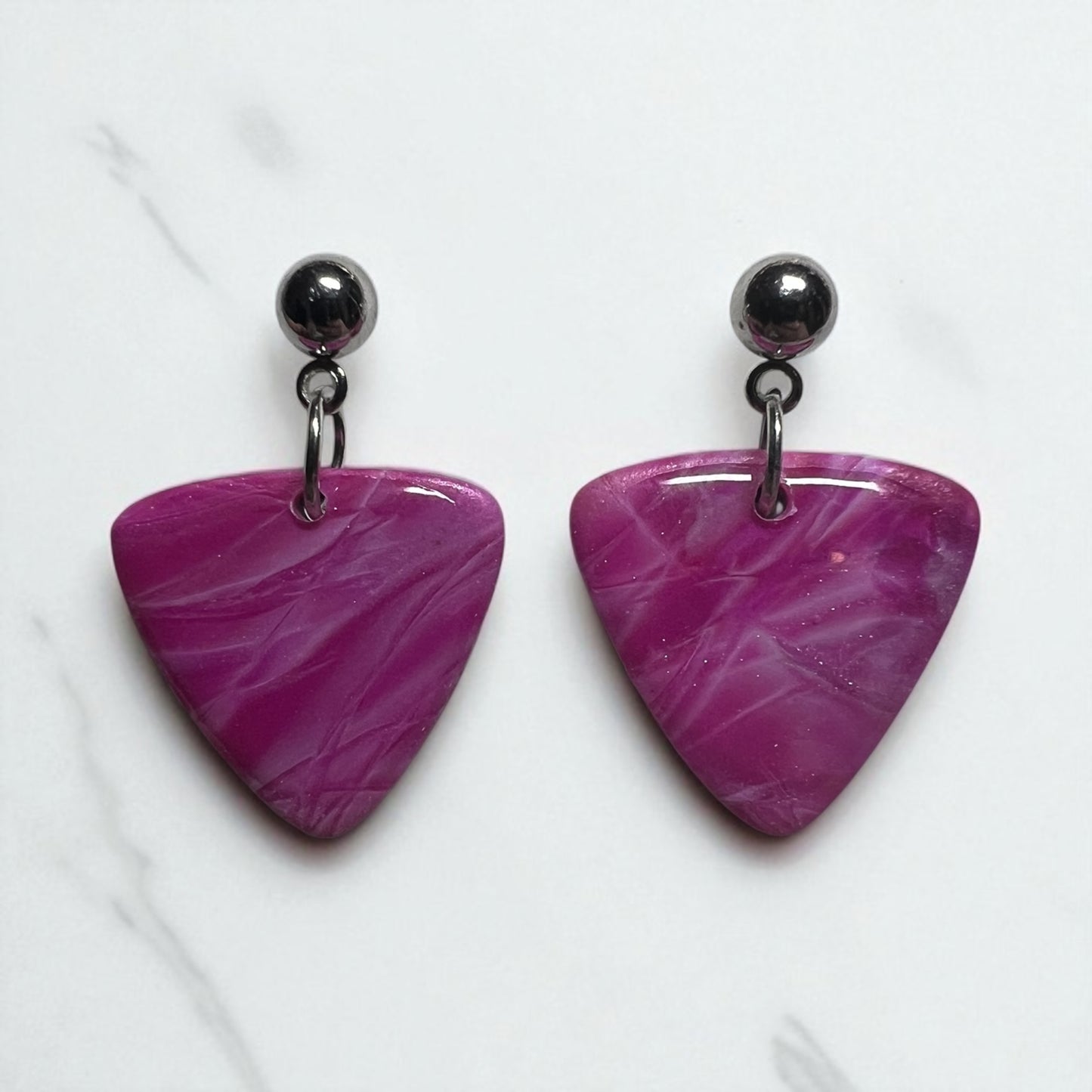 Pink Marble Triangles