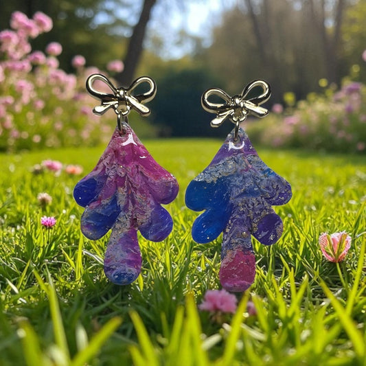 Pink & Purple Bow Drops