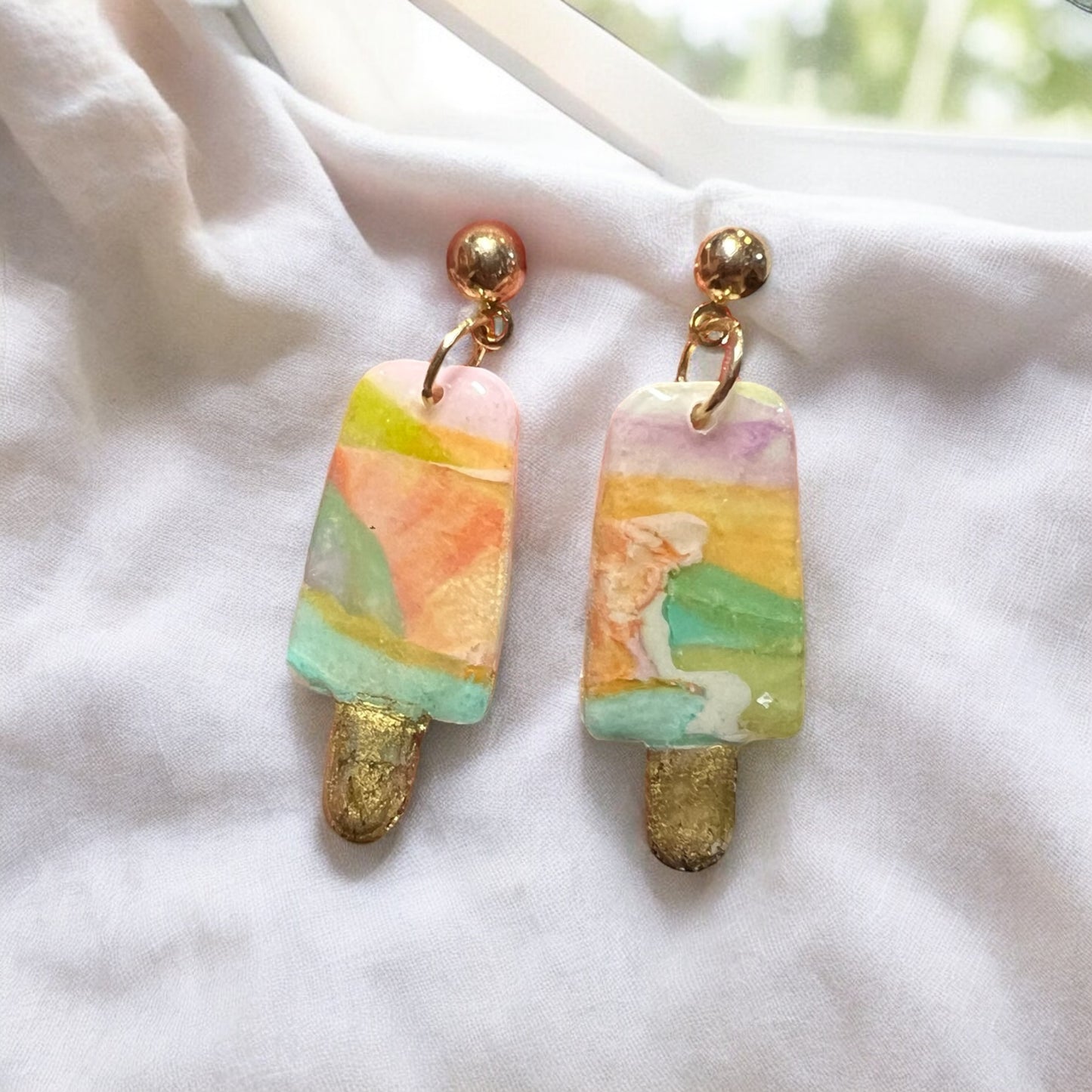 Popsicle Watercolor Dangles