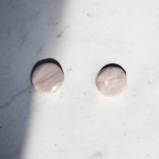 Faux Stone Pink Studs