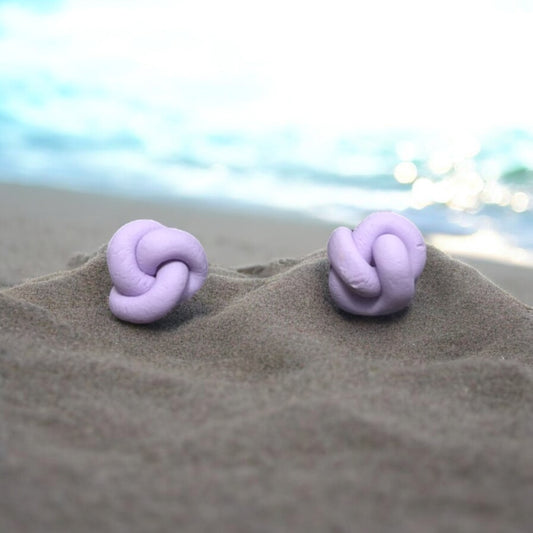 Lavender Knot Studs