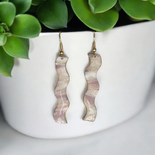 Wavy Marble Dangles