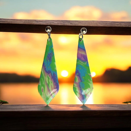 Rainbow Diamond Dangles