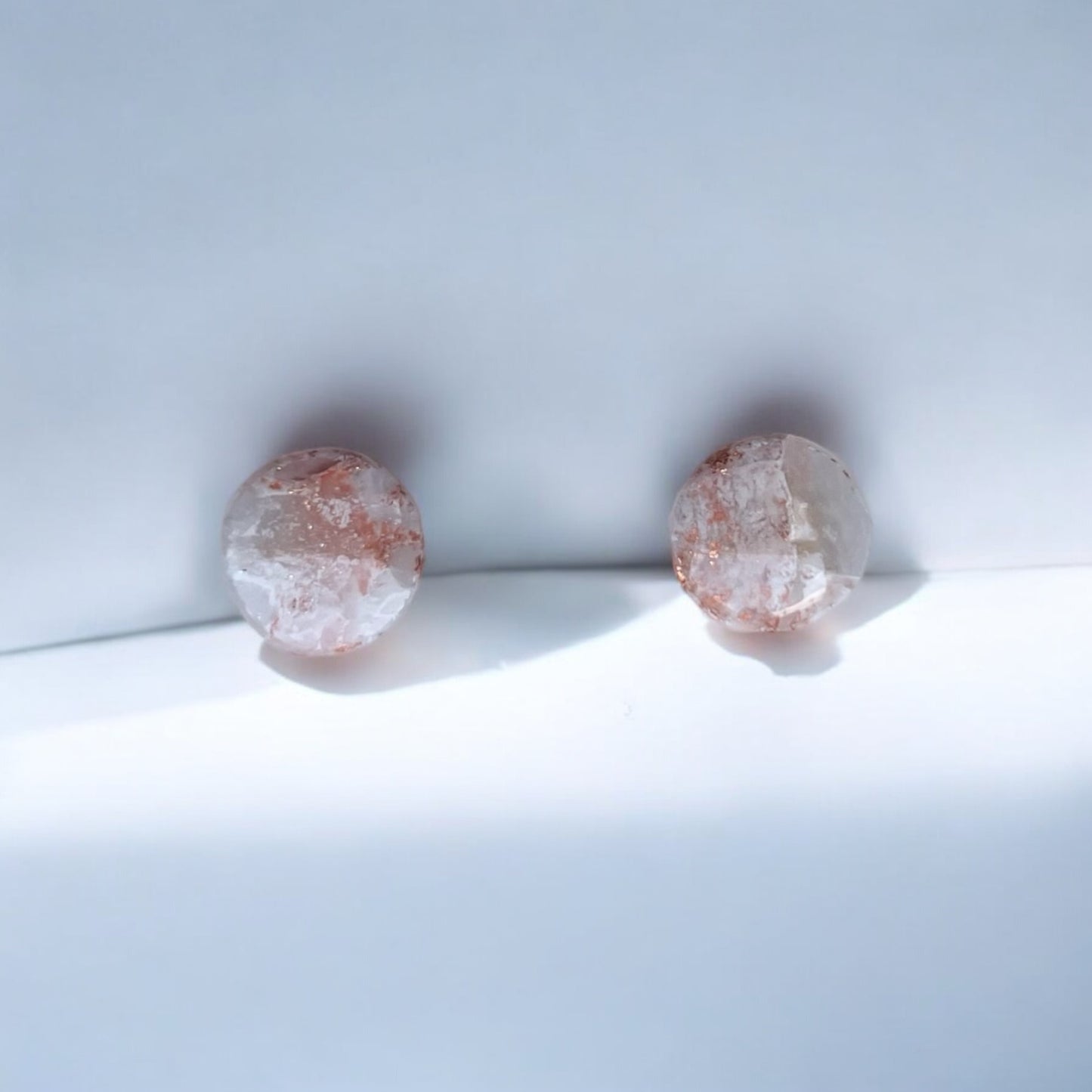 Faux Stone Pink Studs