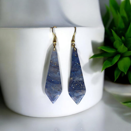 Blue Faux Stone Dangles