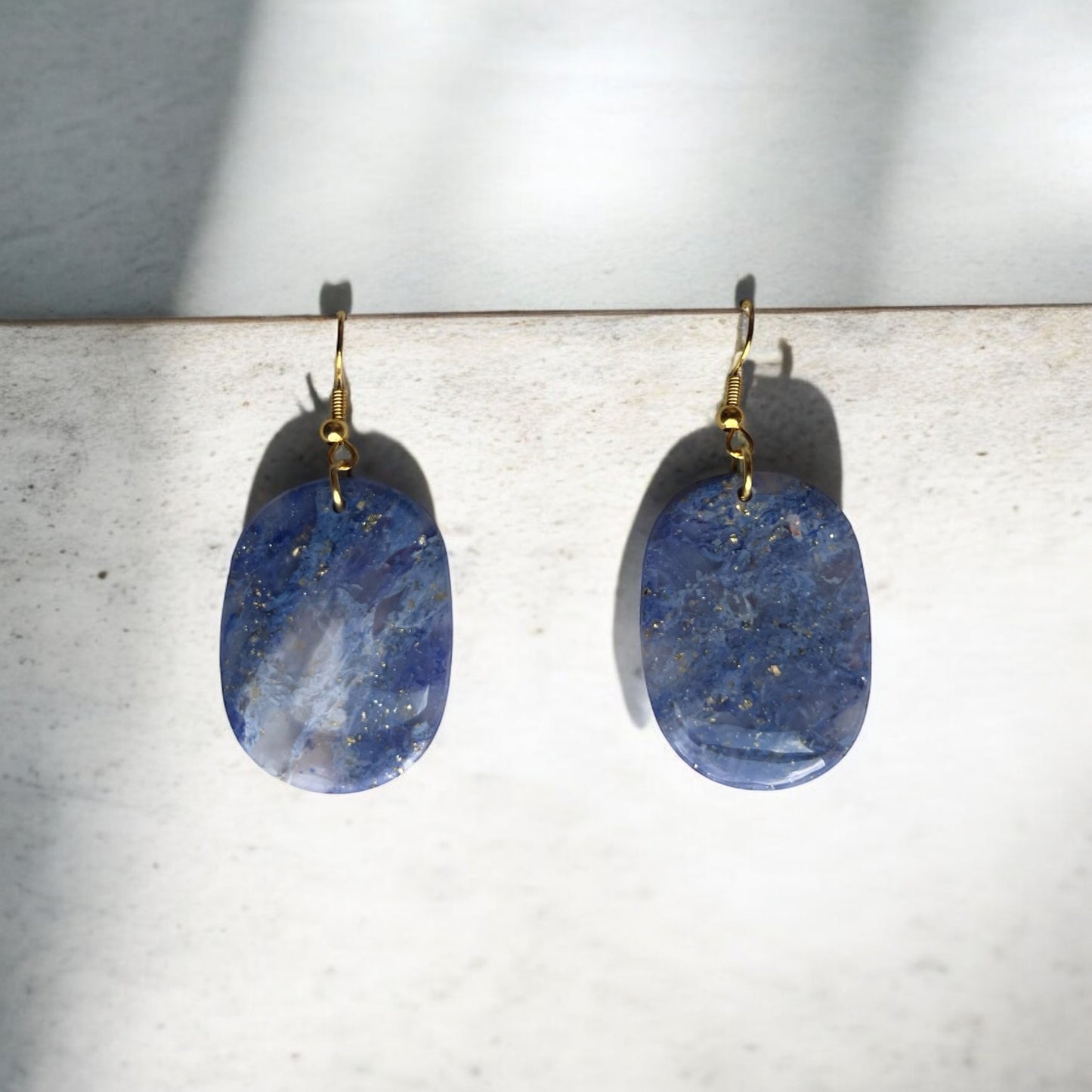 Blue Faux Stone Dangles