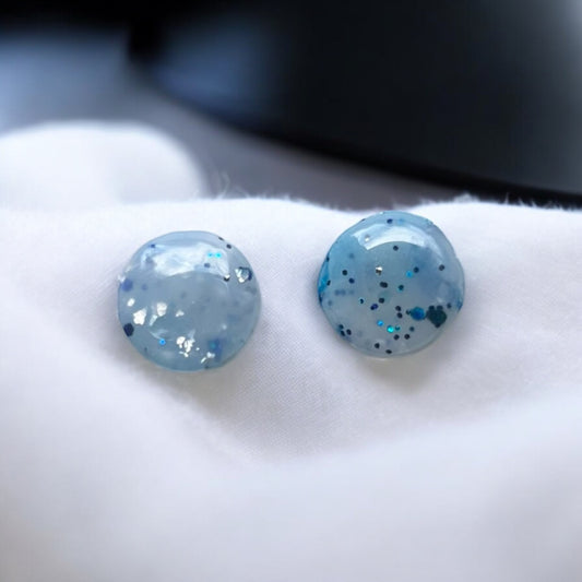 Icy Blue Glow-in-the-Dark Studs