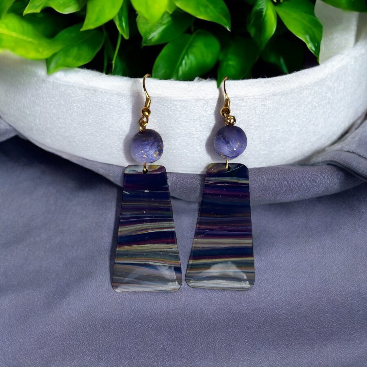 Striped Dangle Earrings